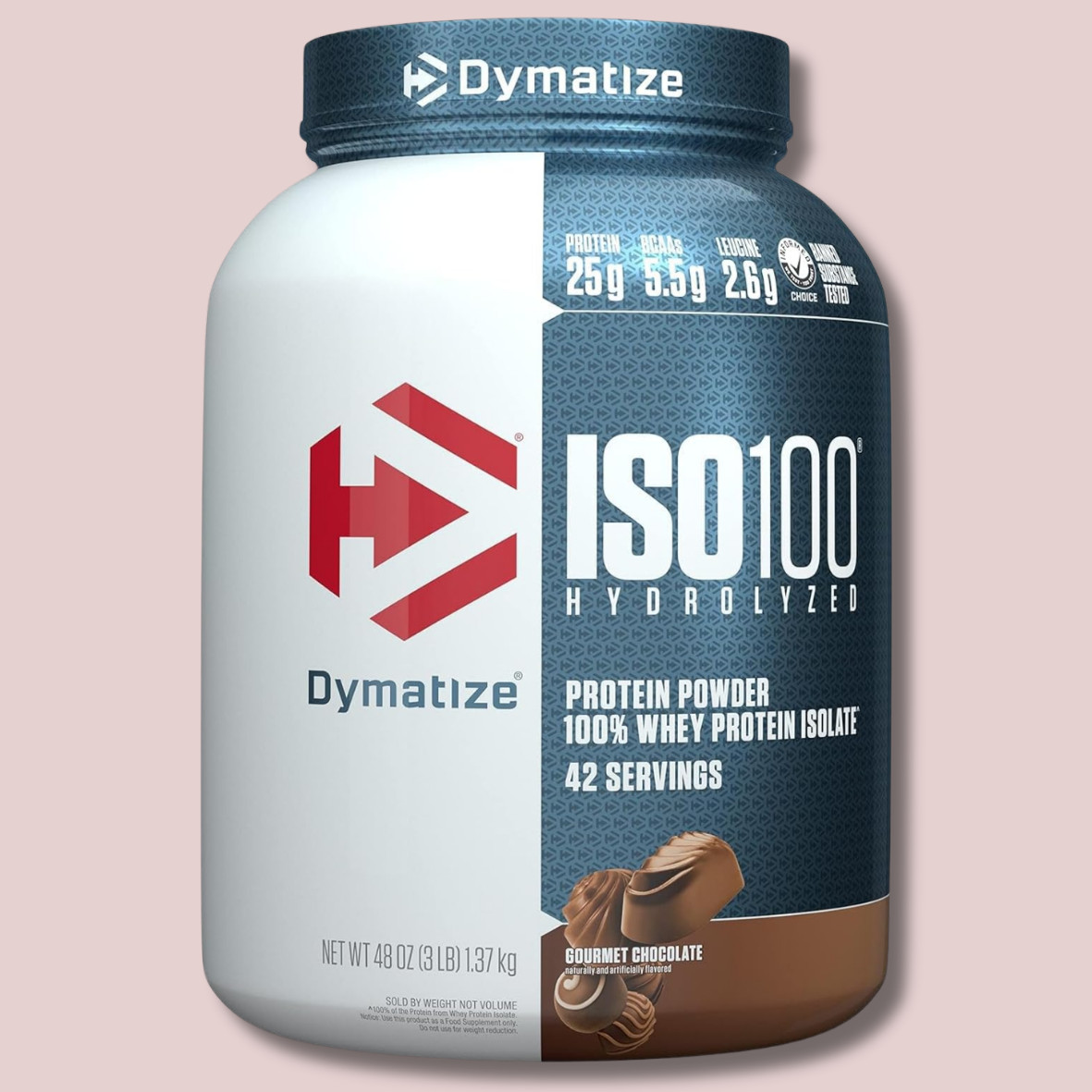 ISO 100 WHEY PROTEIN POWDER ISOLATE, GOURMET CHOCOLATE, 3 LBS – WHITE