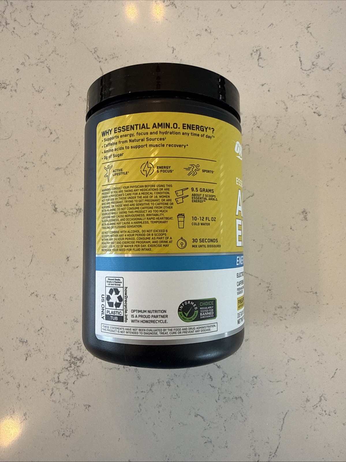 Optimum Nutrition Essential Amino Energy, Pineapple Twist Sugar-Free 30 Servings