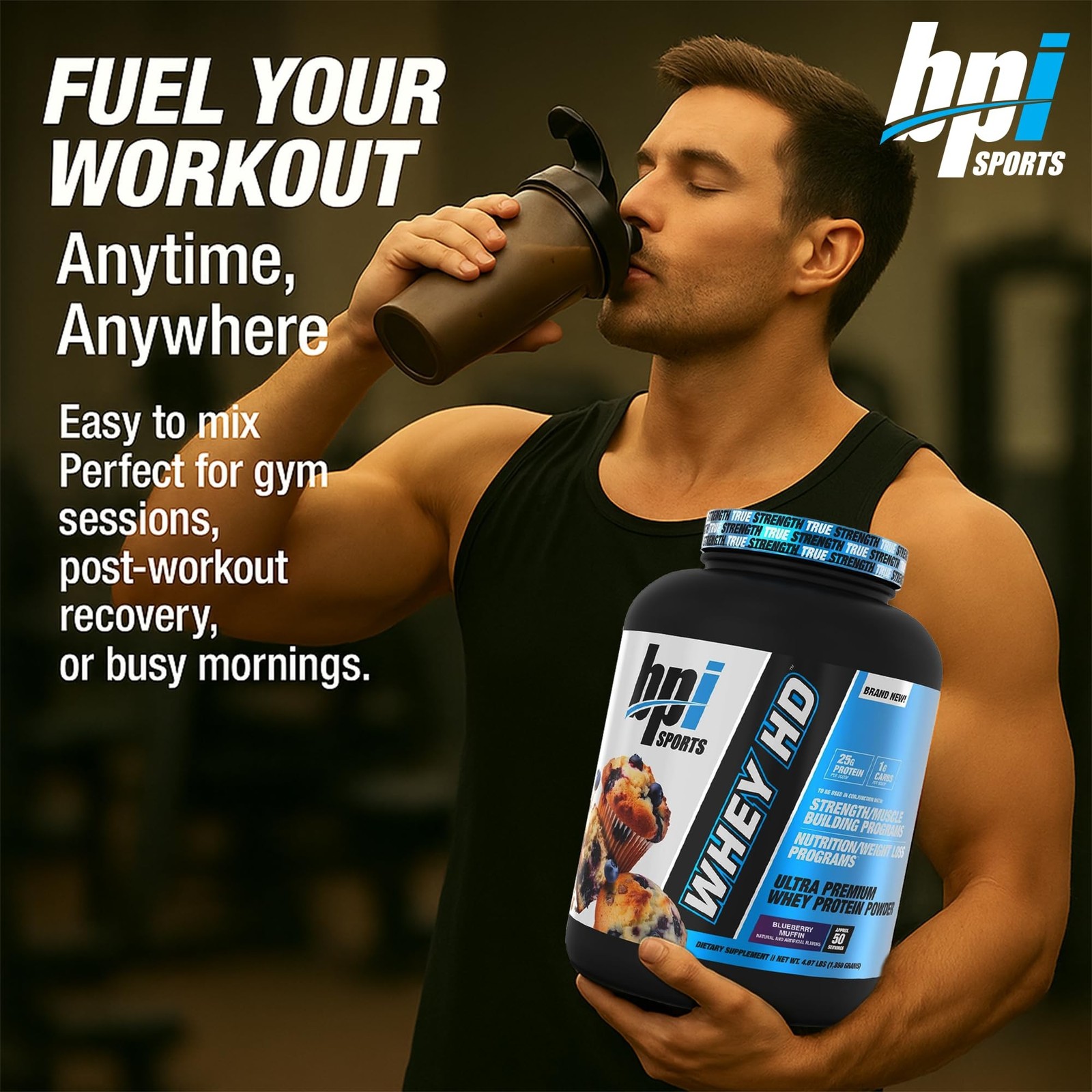 BPI Sports Whey HD Ultra Premium Protein Powder Isolate Workout Whey Protein