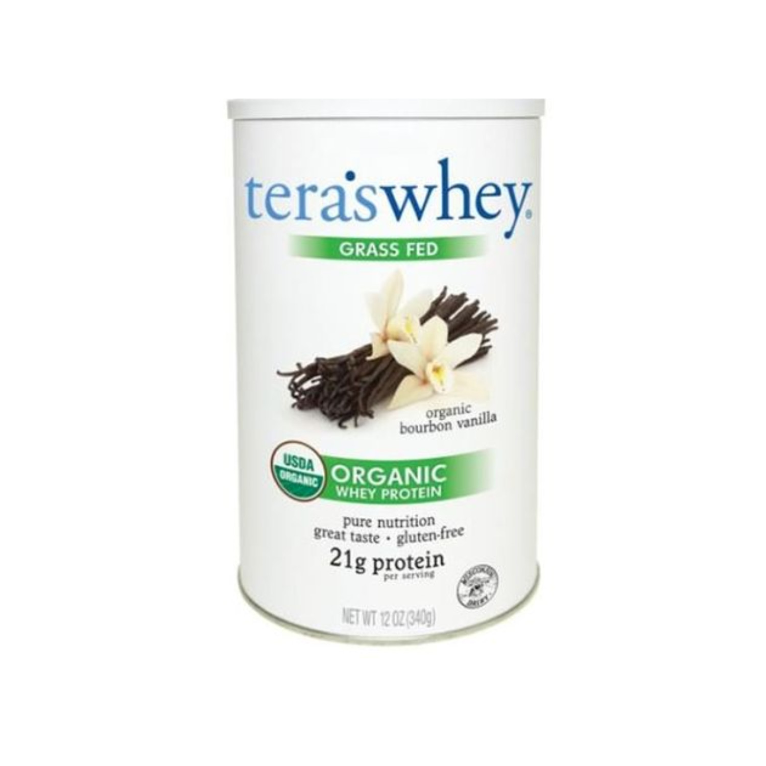 Simply Tera’s Organic Whey Protein Bourbon Vanilla Powder 12 Oz 20g Protein