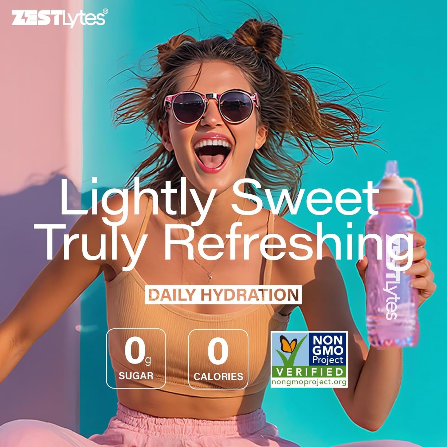 Lightly Sweet Electrolyte Drink Mix | 40 Sticks of 5 Electrolytes & 5 Vitamins