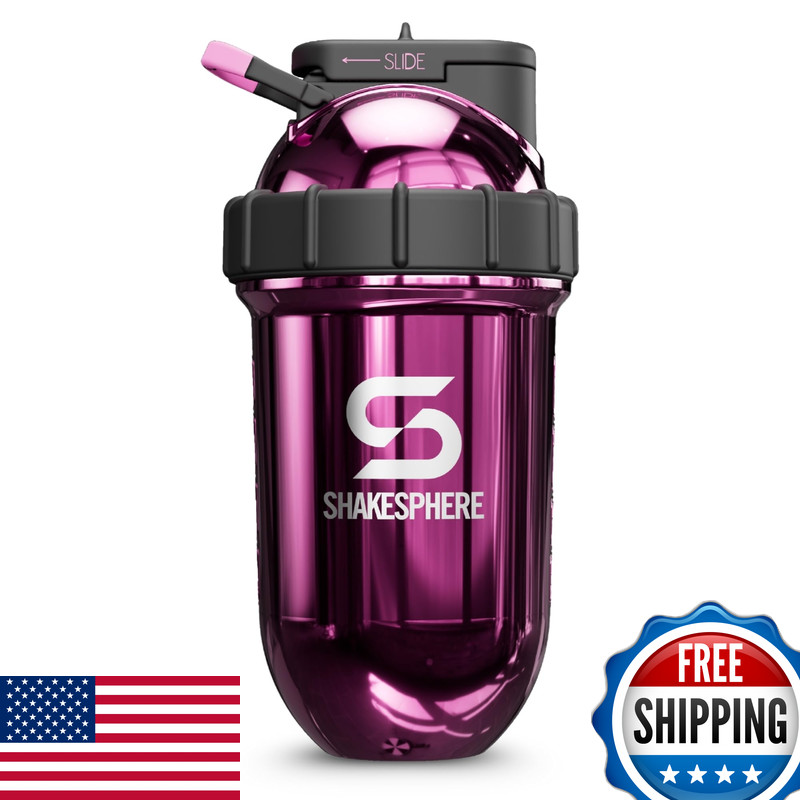 Shakesphere Stainless Steel Shaker Bottle – 24Oz Insulated Protein Shaker