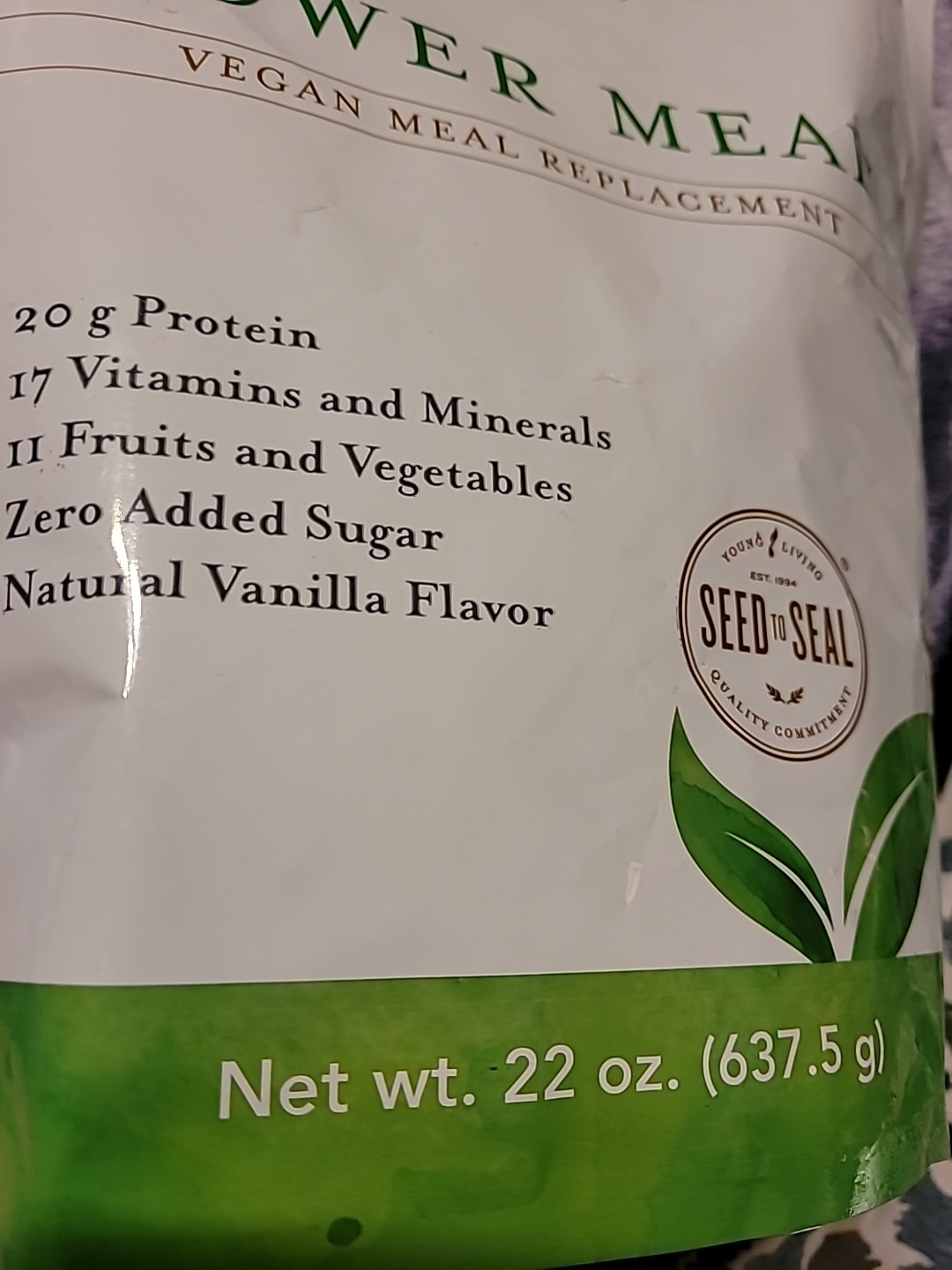 Young Living Essential Oils Power Meal Vegan Meal Replacement