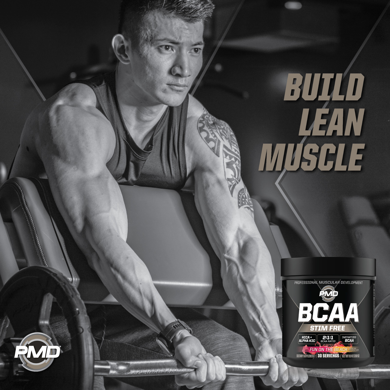PMD BCAA’s Stim-Free for Performance & Recovery – Fun on the Beach (30 Serve)