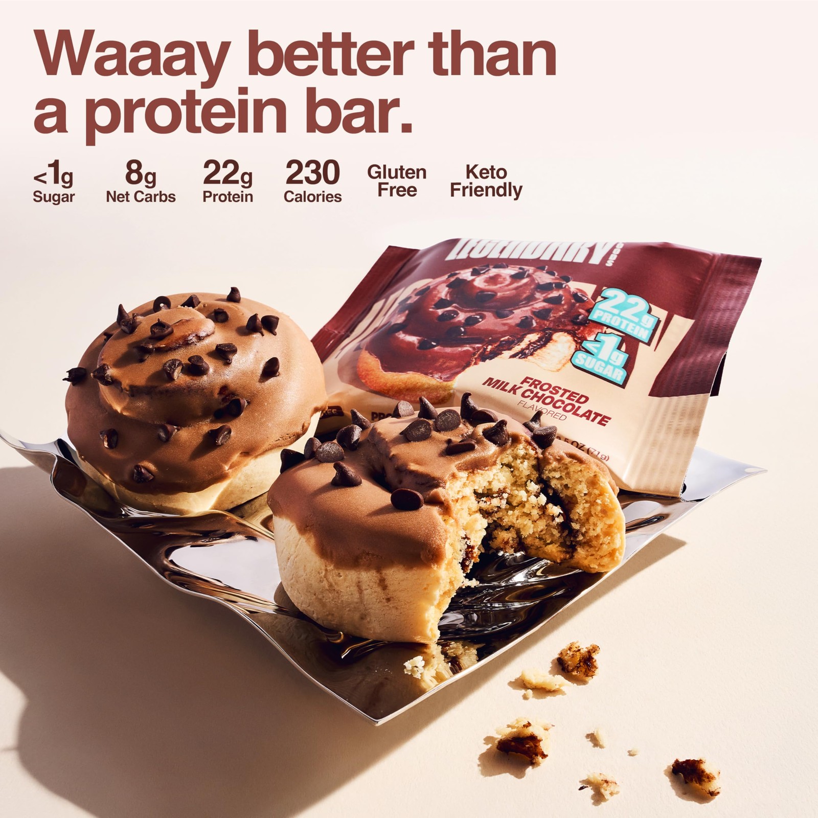 Legendary Foods Cinnamon Roll Protein Bars – 22g Protein, Gluten-Free, Low Carb
