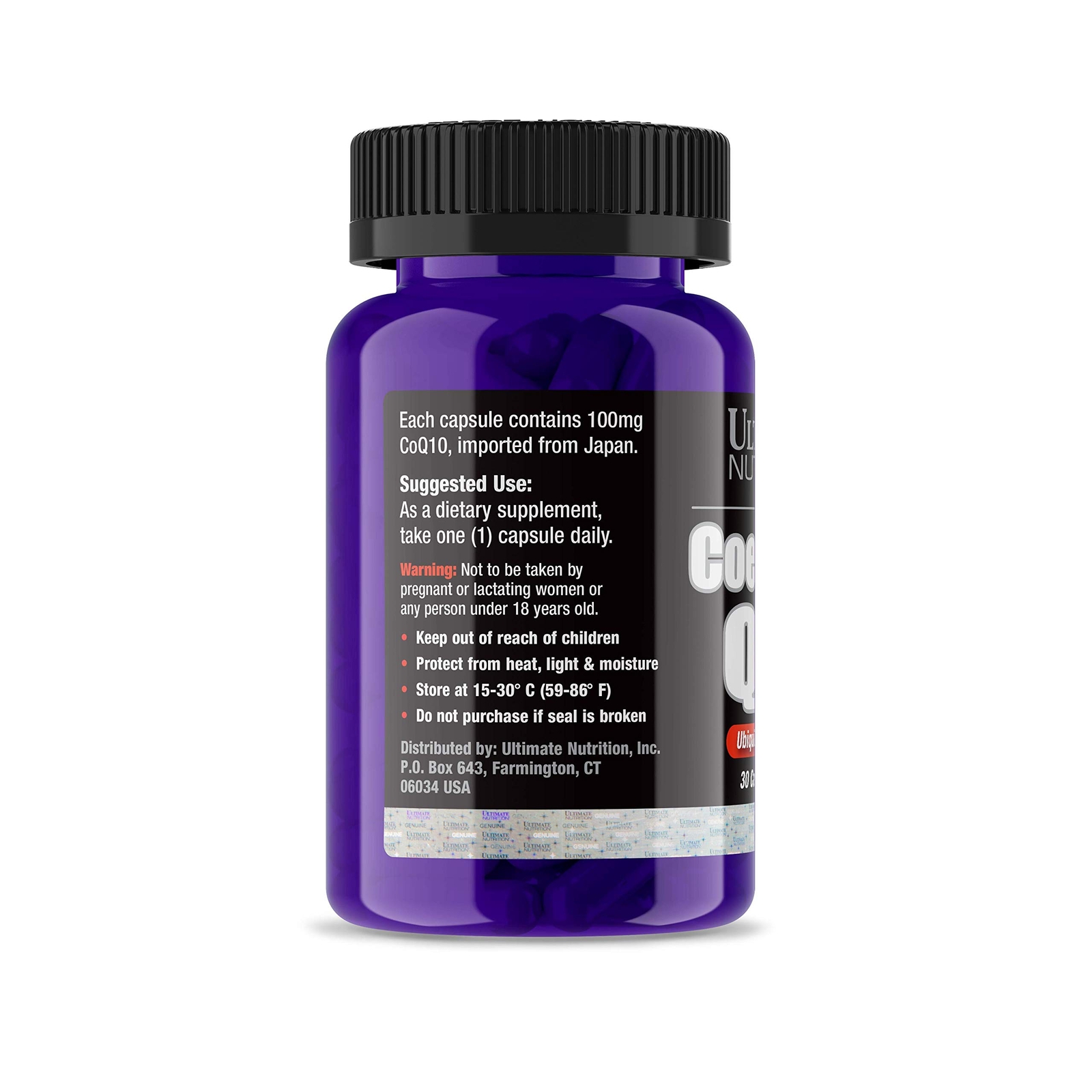 Ultimate Nutrition CoQ10 Rapid Release Coenzyme Q10 Supplement, 100mg