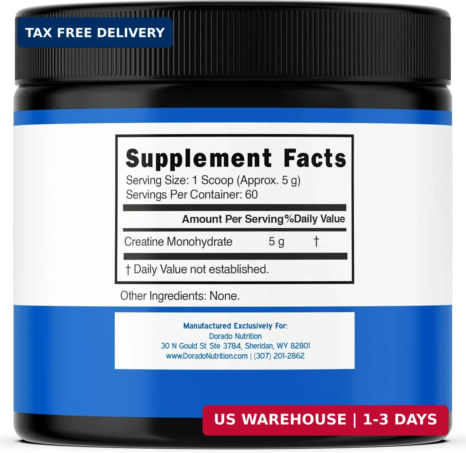 Creatine Monohydrate Powder 5G l Micronized & Unflavored l 60 Servings 5000mg