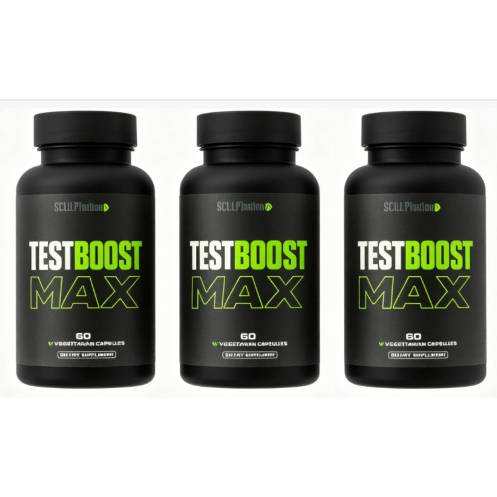 Sculpt Nation by V Shred Test Boost Max Testosterone Supplement for Men – 3 PACK
