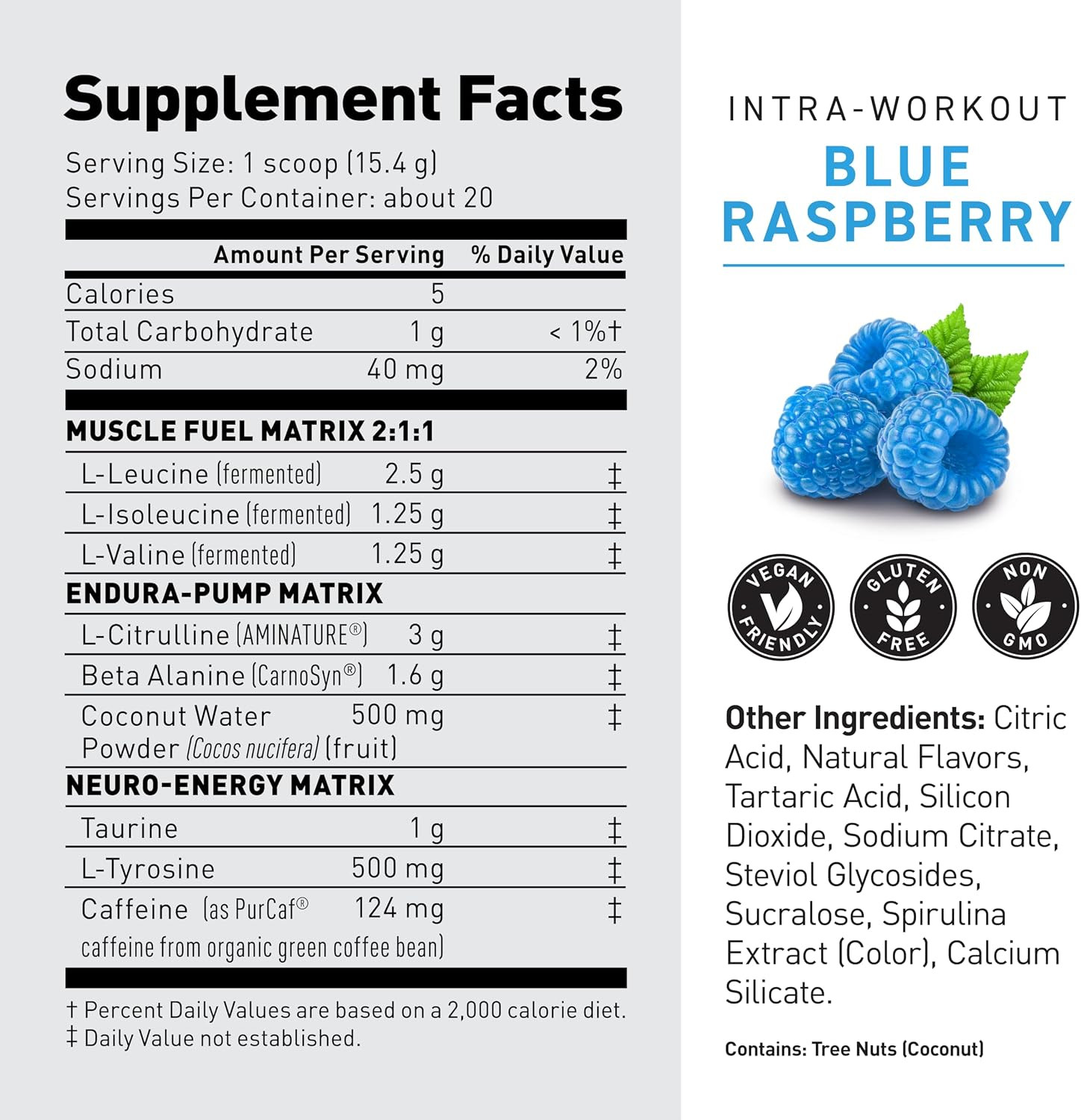 Intra-Workout Powder In- Bcaas, L-Citrulline & Beta-Alanine for Endurance 124Mg