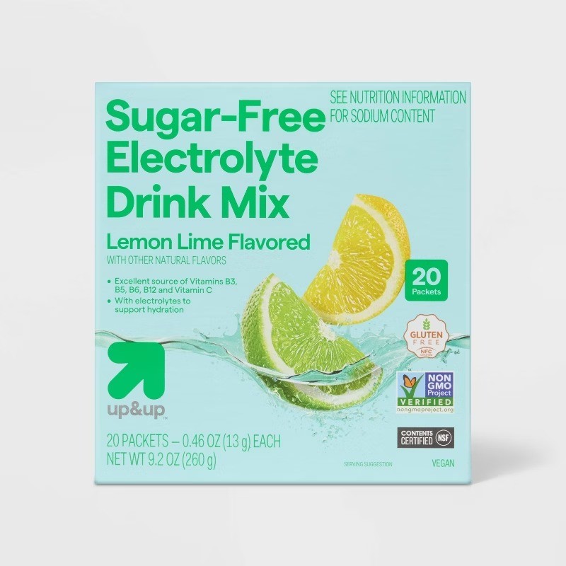 Sugar Free Hydration Vegan Supplement Powder – Lemon Lime – 9.2oz/20ct