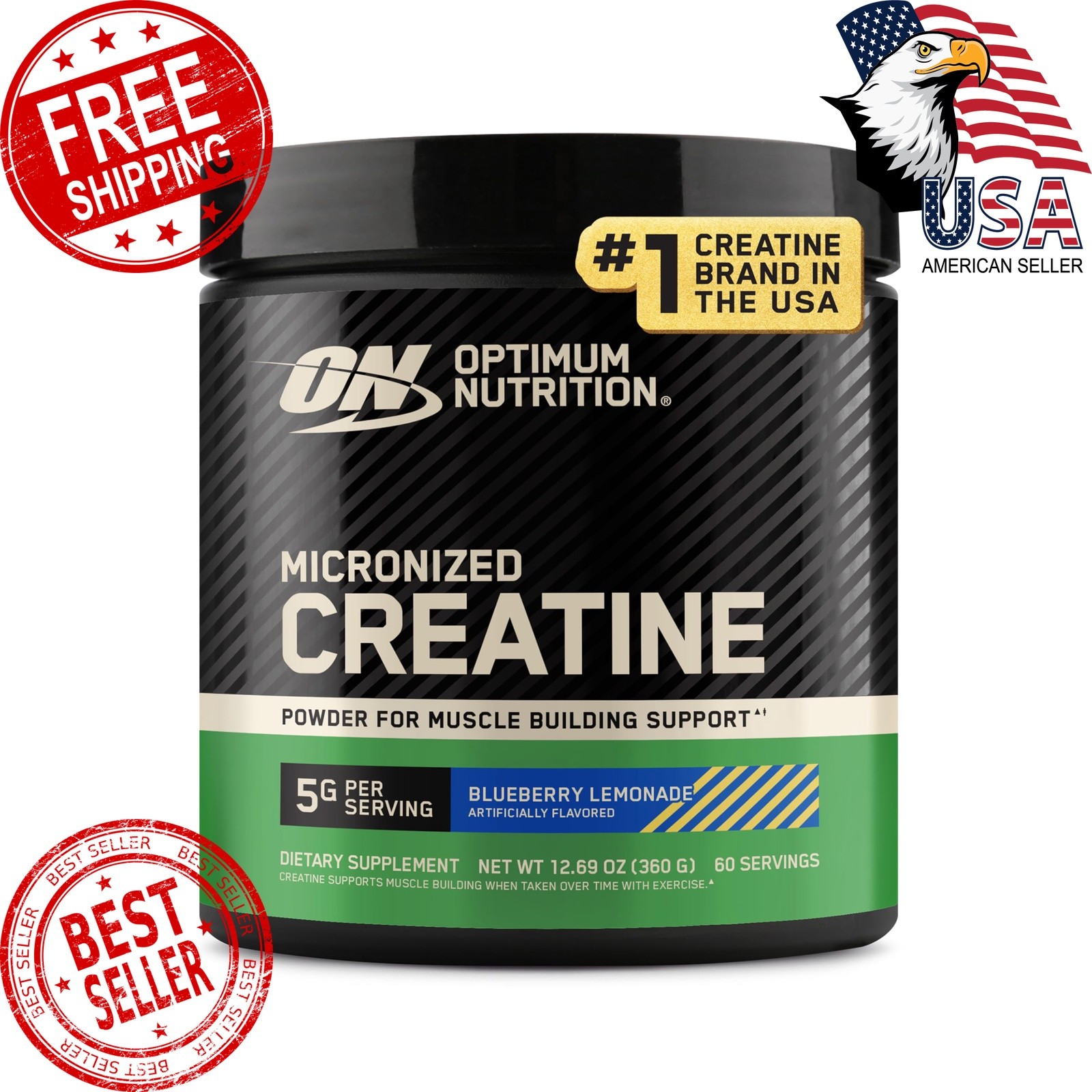 Optimum Nutrition Creatine Blueberry Lemonade 60 Servings