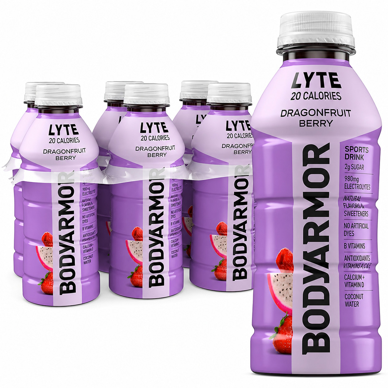 BODYARMOR LYTE Dragonfruit Berry Electrolyte Sports Drink 16oz Pack of 6