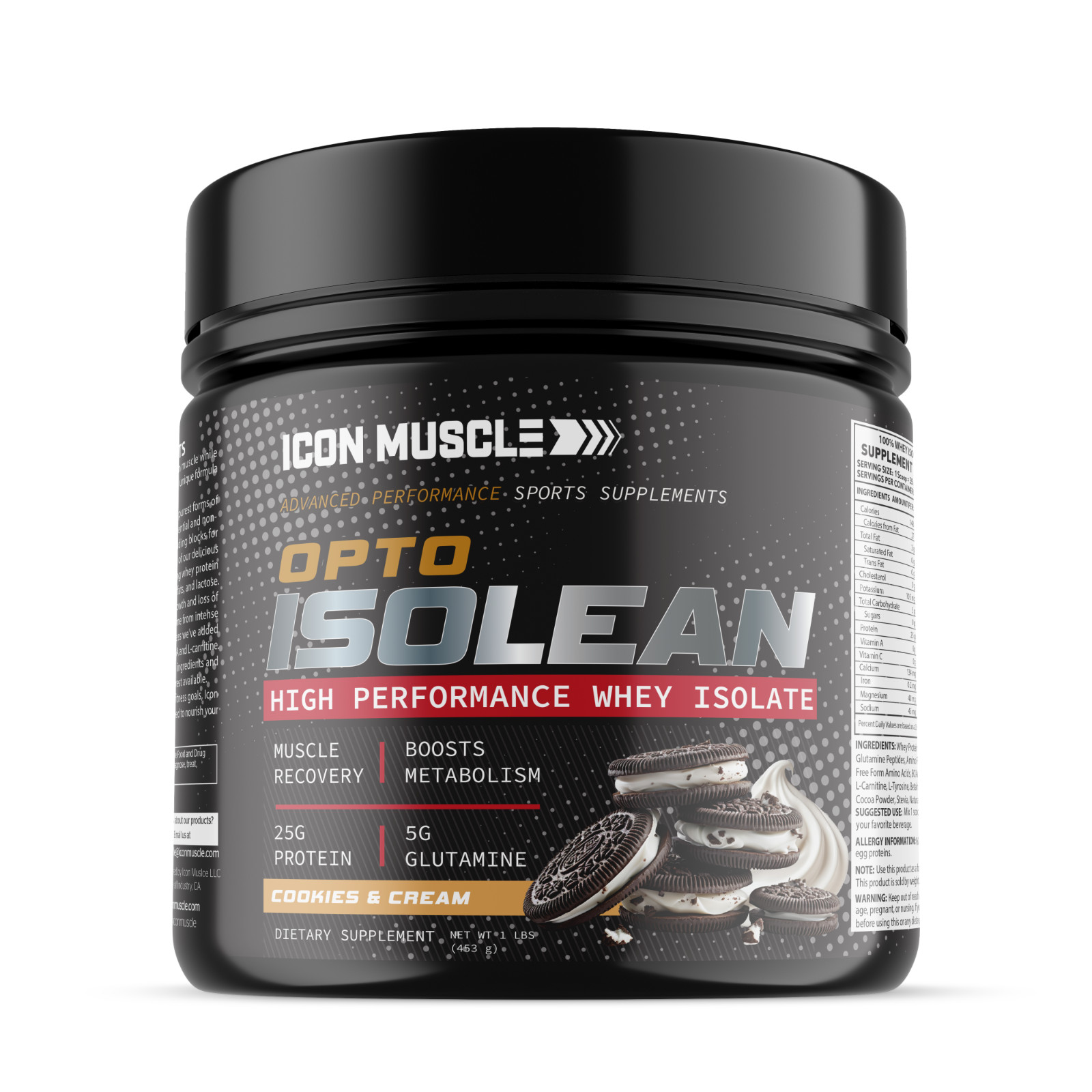 Icon Muscle Opto Isolean Whey Protein Isolate Many Flavors 1 pound