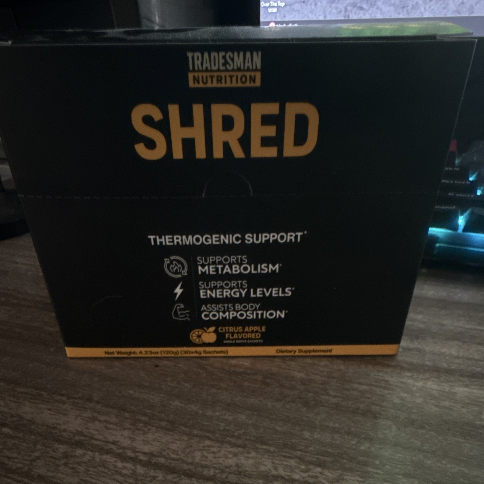 Tradesman Nutrition SHRED Thermogenic Support Citrus Apple 30 Sachets