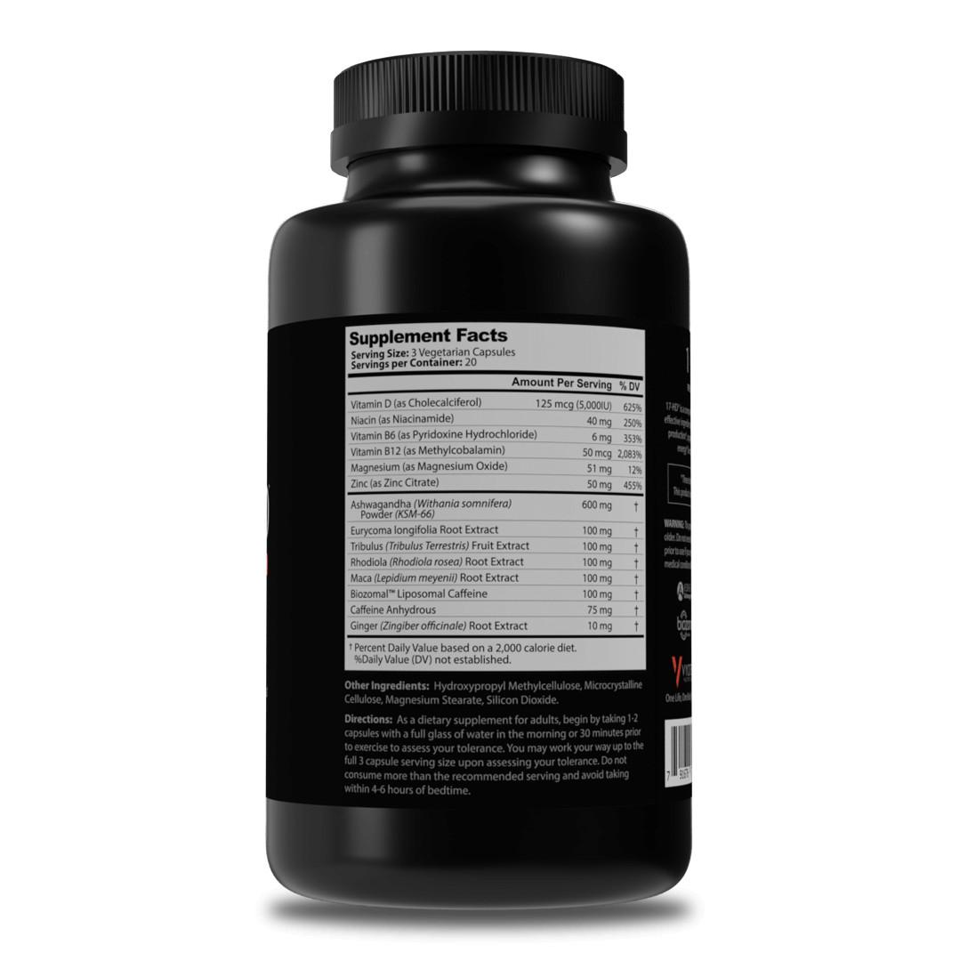 NEW 17HD Formula Boost Free Testosterone Strength Stamina Energy Focus 3 Bottles