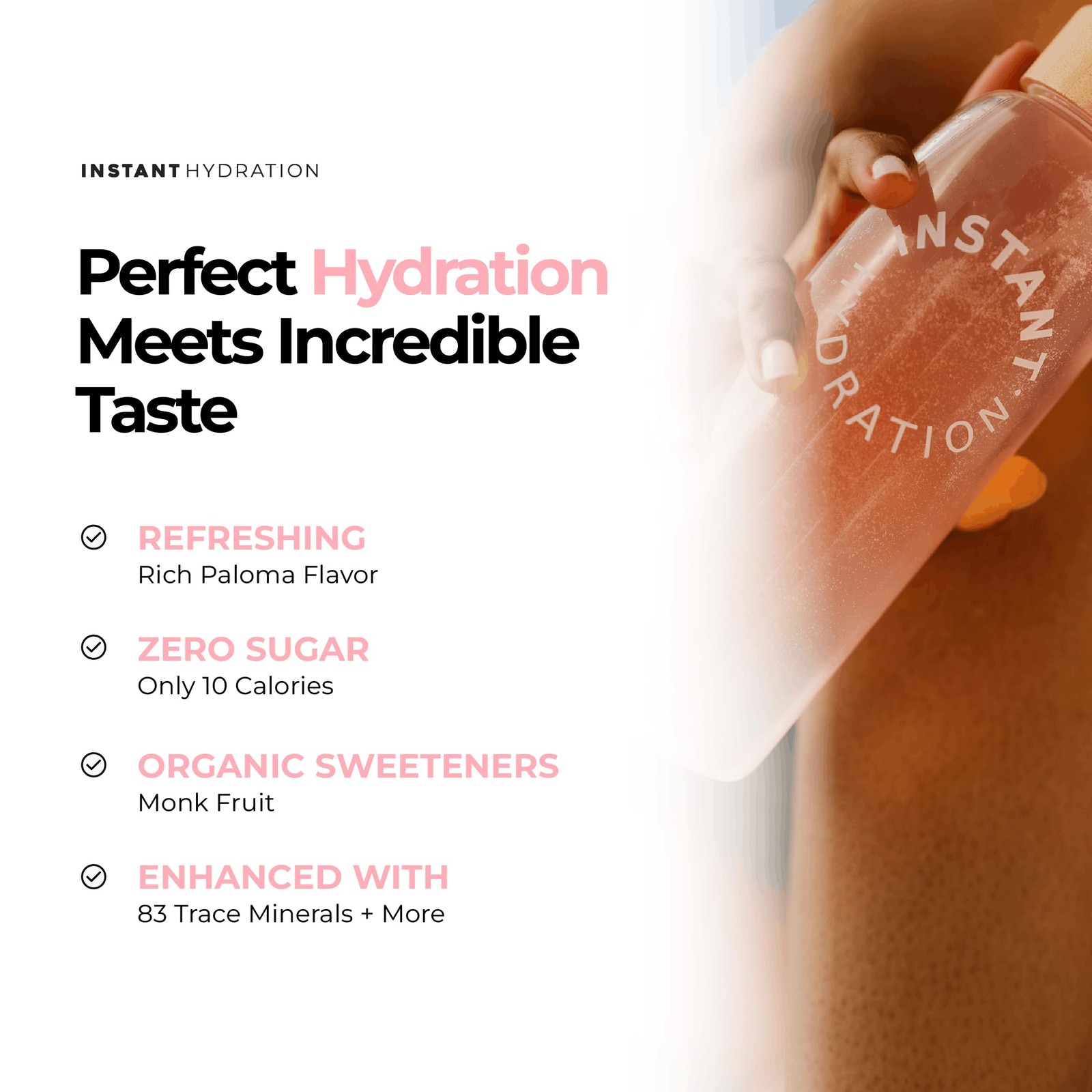Instant Hydration Sugar Free Electrolytes Powder Packets – 20 Count
