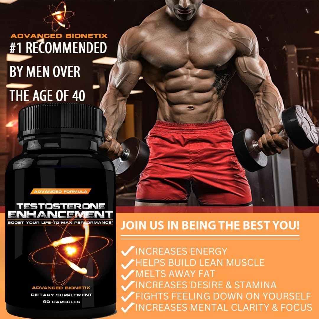 90 Count Testosterone Booster – Elevate Performance, Mood & Muscle Mass Over 40
