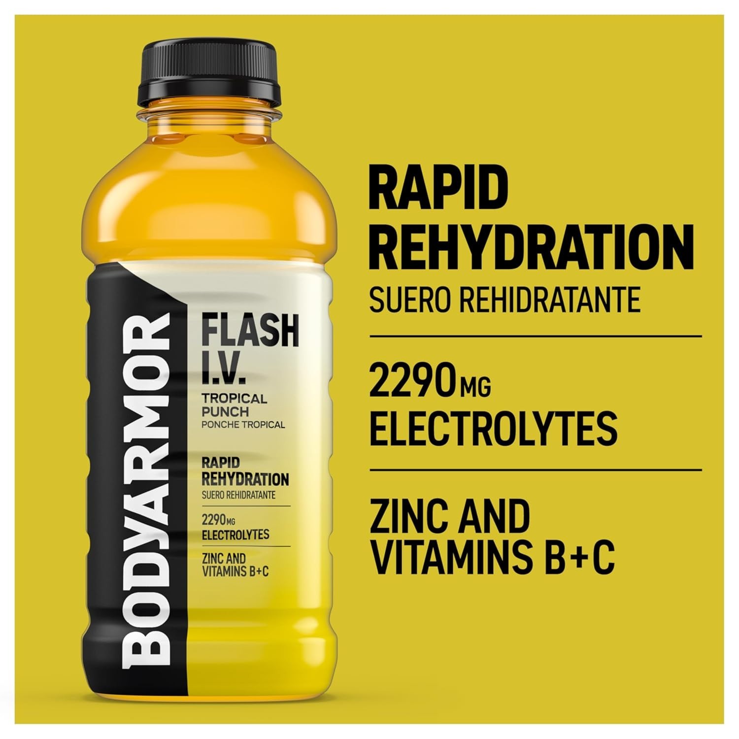 BodyArmor Flash IV Coconut Water Drink Pack of 12 Immunity Hydration 20 Oz