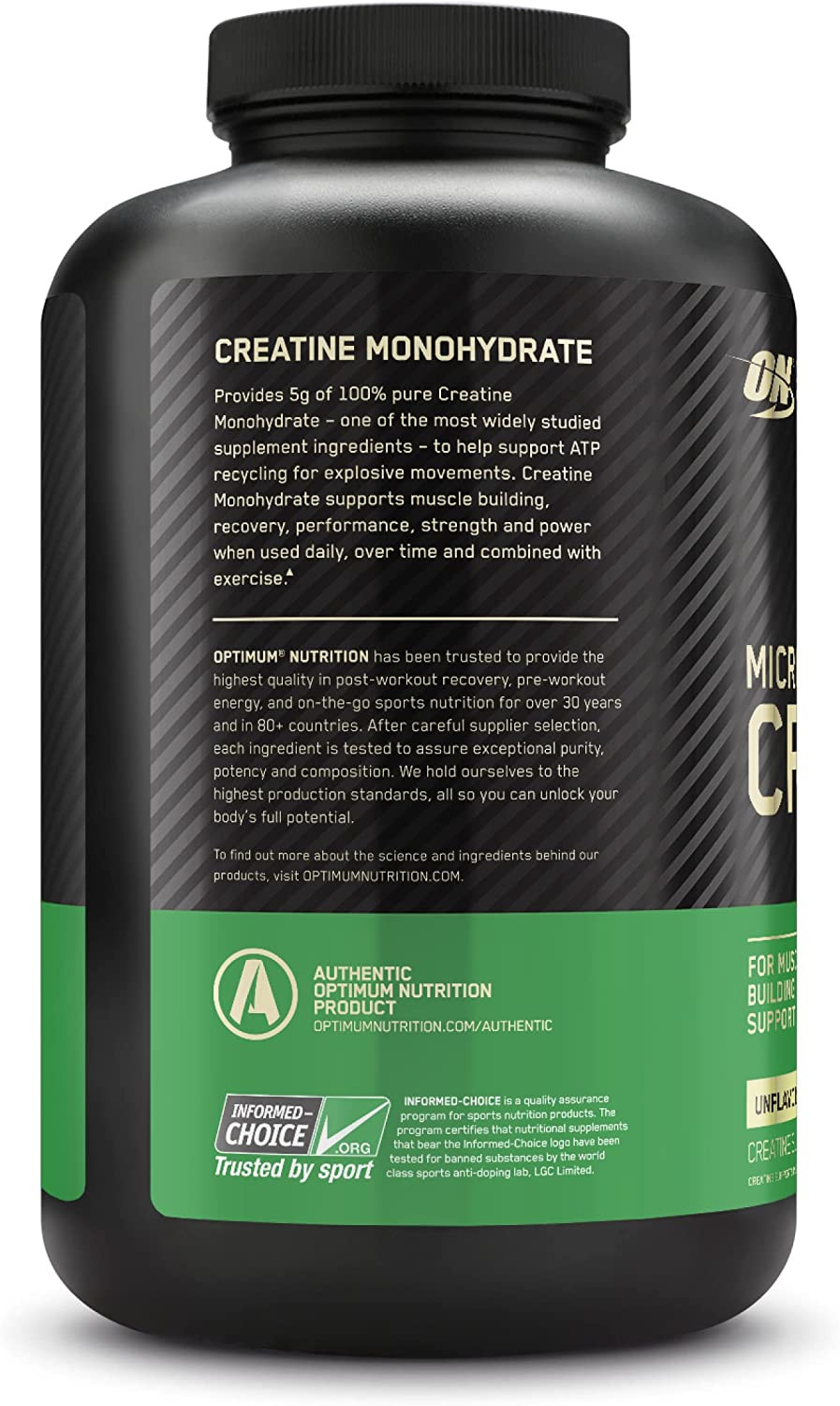 Micronized Creatine Monohydrate Powder, Unflavored, 120 Servings, 600 Grams (Pac