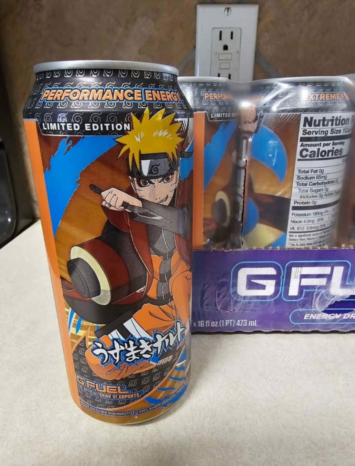 FULL G FUEL SAGA MODE NARUTO SHIPPUDEN ANIME NINJA ENERGY DRINK LIMITED EDITION