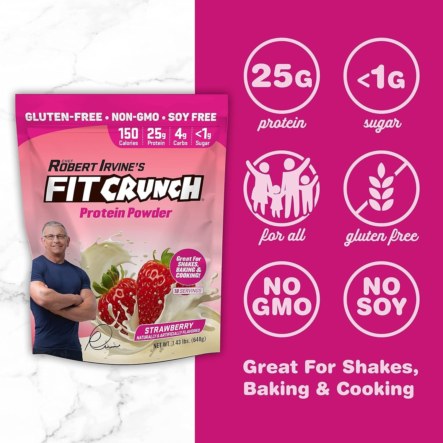 Delicious Gluten-Free Strawberry Tri-Blend Protein – Keto and Fitness Friendly