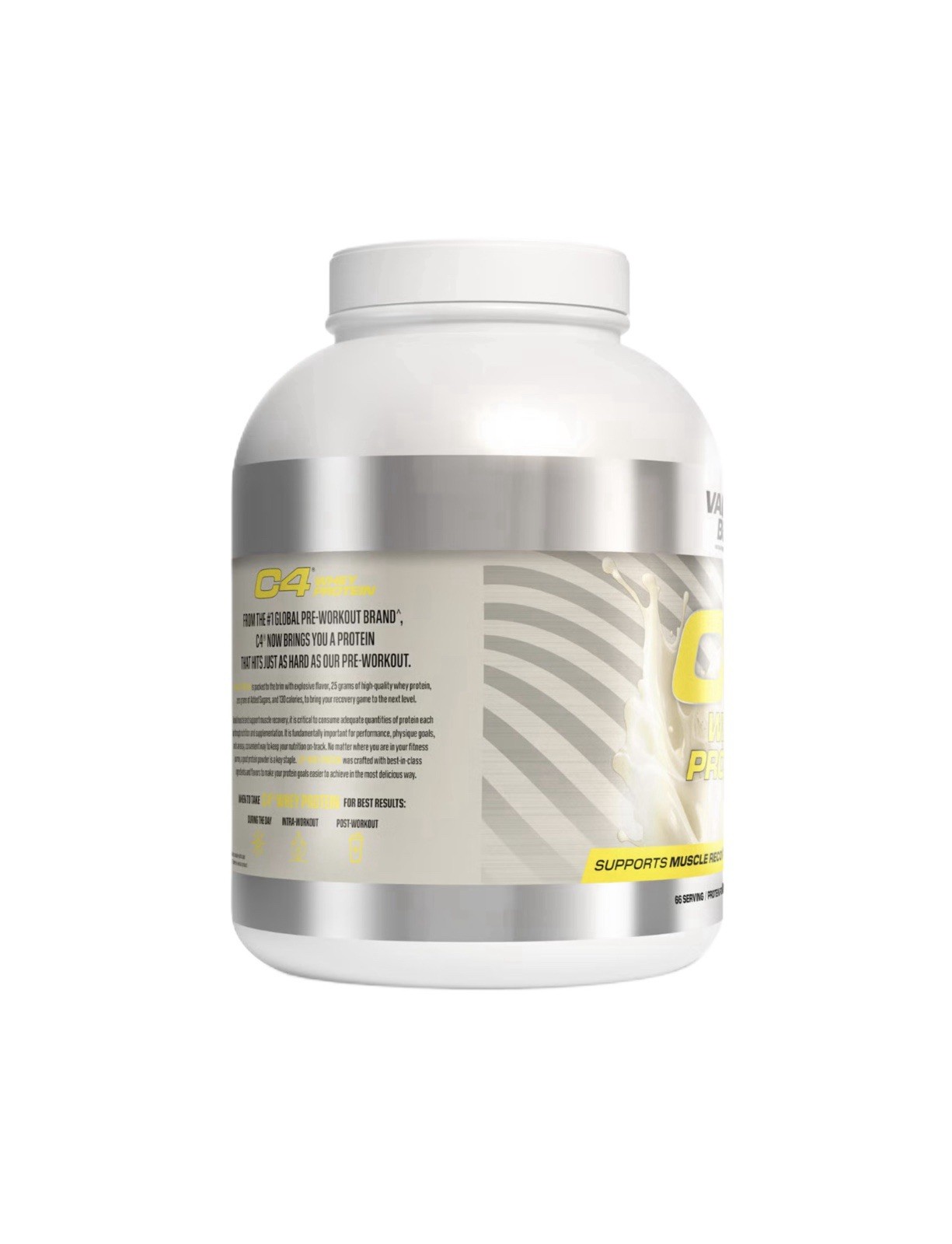 C4 Whey Protein Vanilla Bean Muscle Recovery Supplement 66 Servings