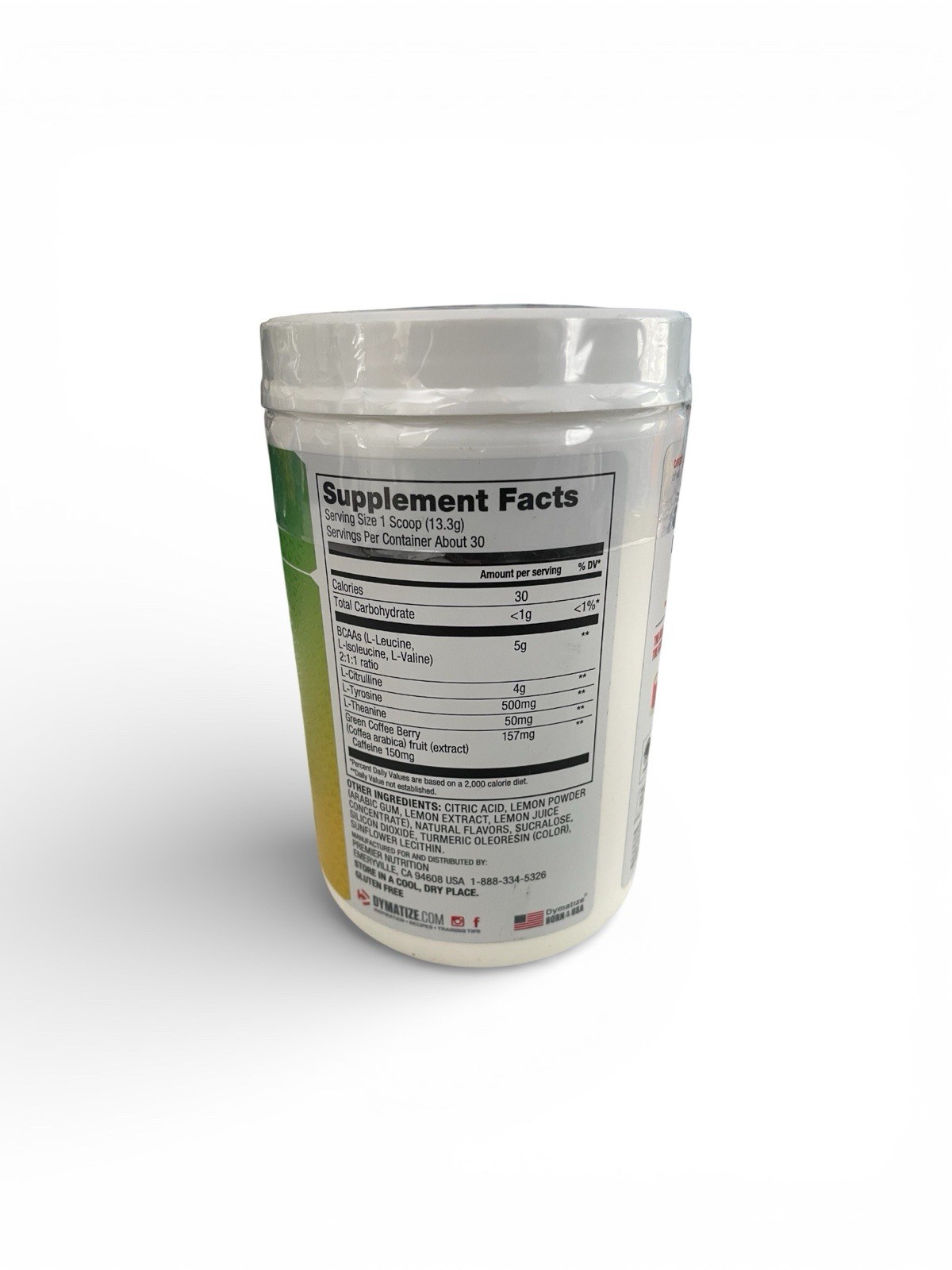 *NEW* Dymatize Energyze Pre-Workout dietary supplement in the Lemon Lime flavor