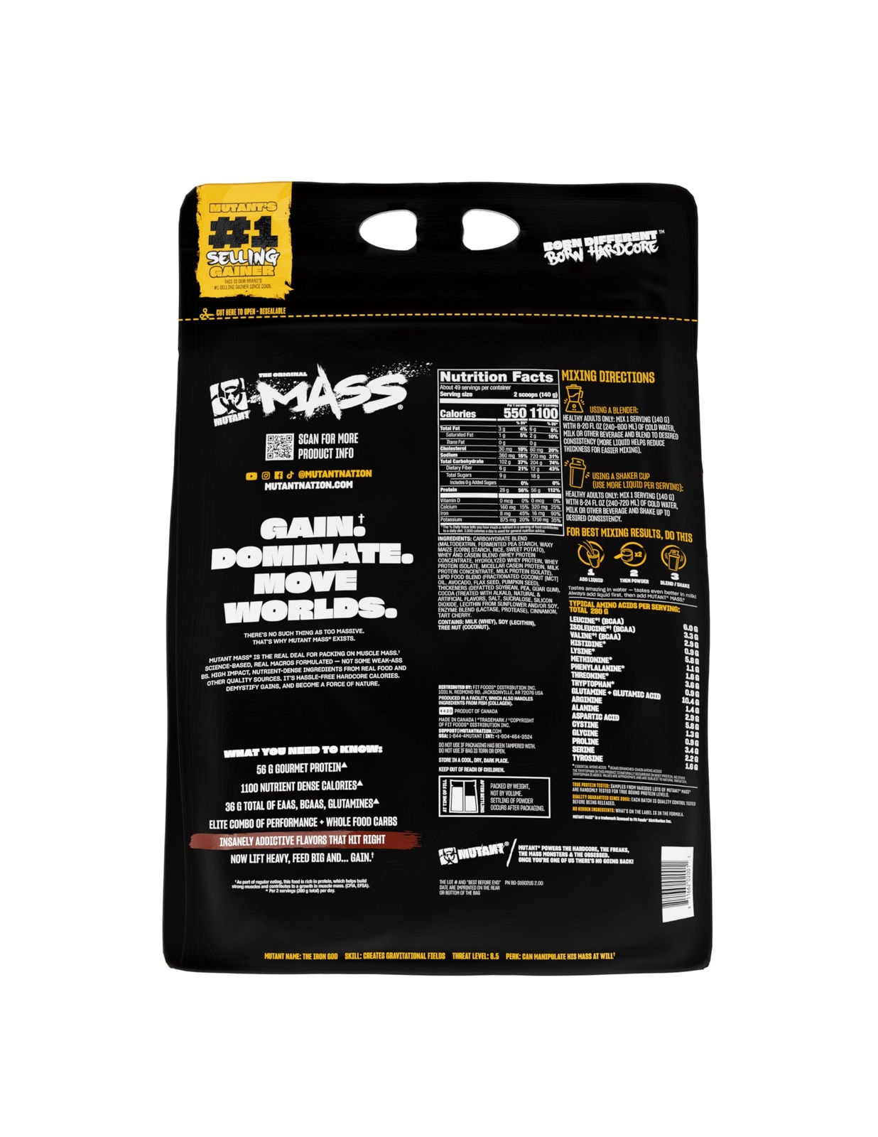Mutant Mass Weight Gainer Protein Powder – Mass Builder for Bulking and Lean …