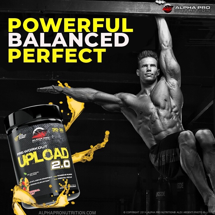 Pre Workout UPLOAD 2.0 Pump Citrulline Nitric Oxide Boost Ashwaghanda ALPHA PRO