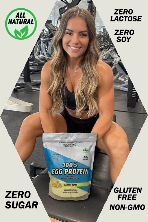 Healthy N Fit 100% Egg Protein Vanilla 4lb, Lactose FREE, Natural Sweet, Isolate