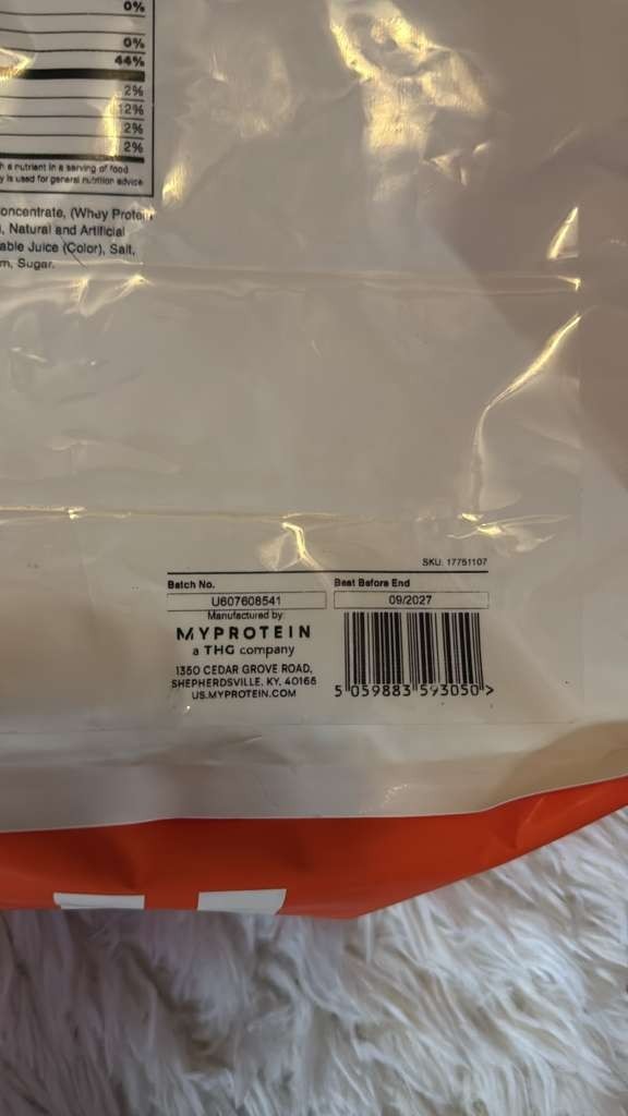 MyProtein Impact Whey Protein Powder 1.71lb High Protein Drink Mix
