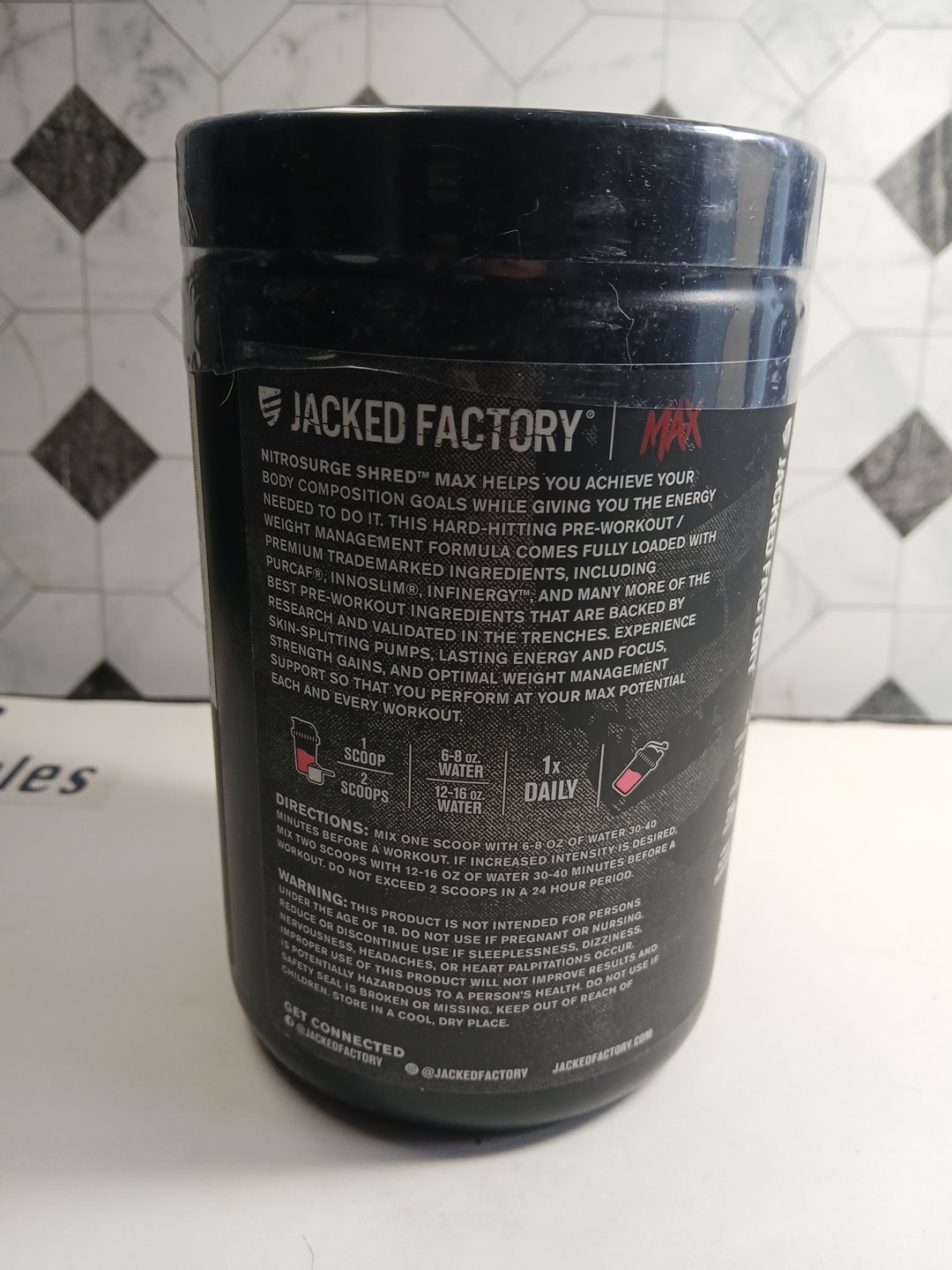 Nitro Surge, Shred Thermogenic Pre-Workout, Watermelon Peach 13.12 oz Exp 12/26