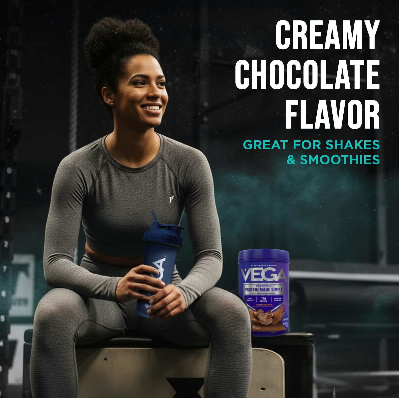 Vega Protein Made Simple 9.6 Ounce (10 Servings) (Pack of 1), Dark Chocolate