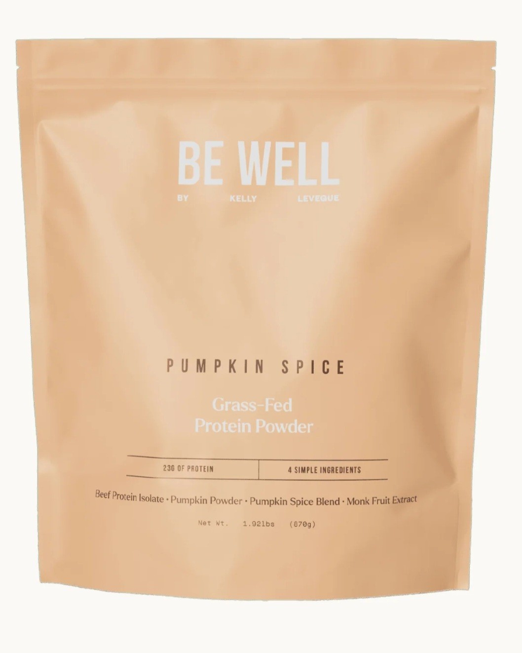 BE WELL Pumpkin Spice Clean Protein Powder 1.92 lb + FREE Choc Mint Sample!