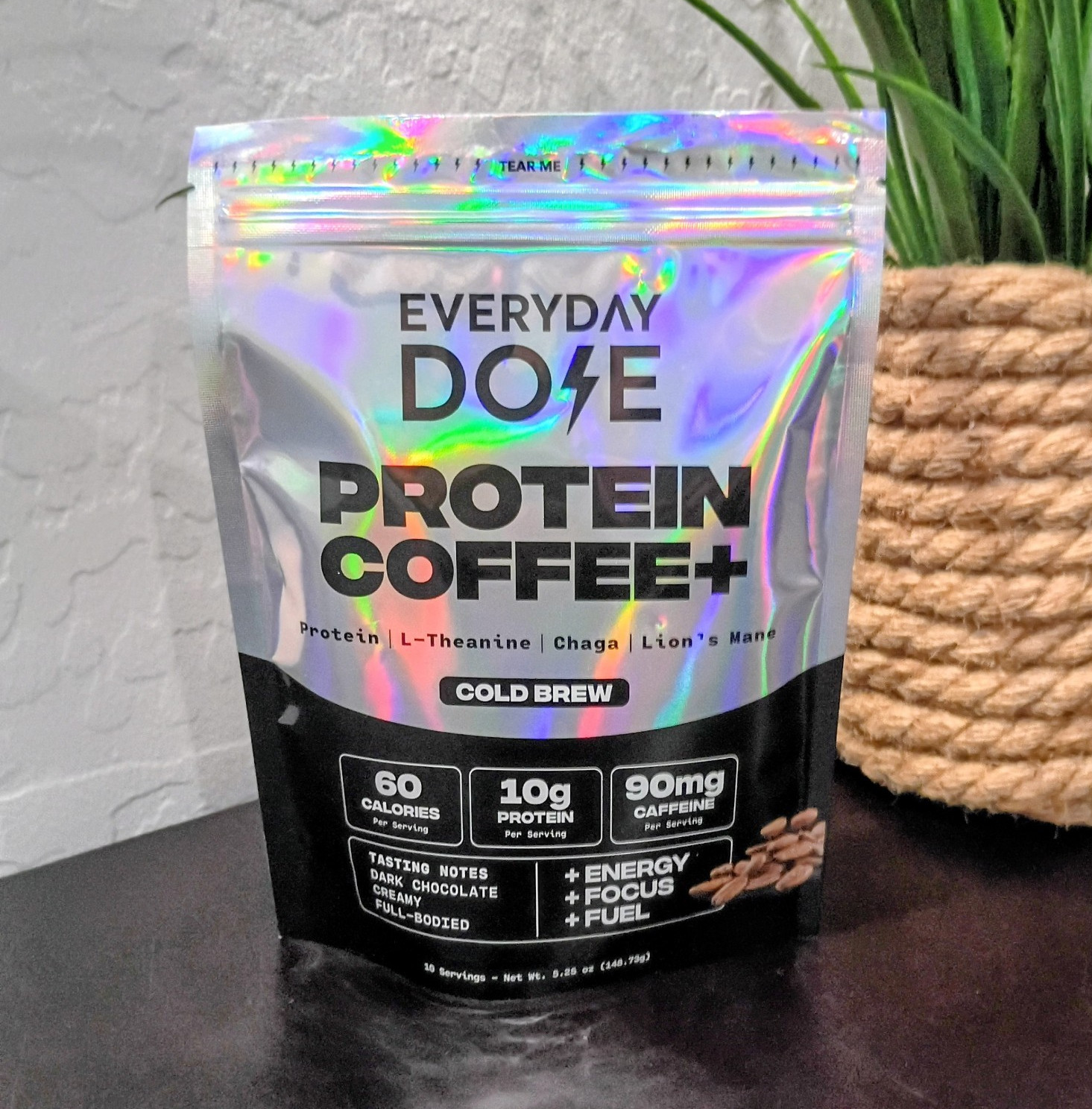Everyday Dose Protein Coffee+ Cold Brew Powder, 10 Servings, 5.3 oz