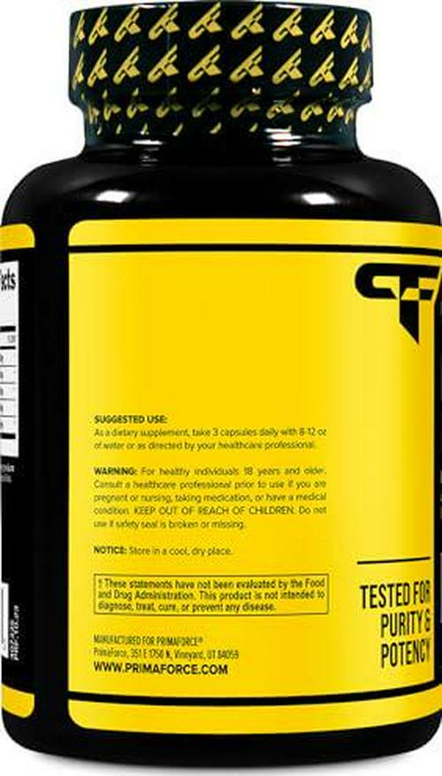 Primaforce Nitric Oxide Booster (2,250mg, 120 Capsules) – 40 Servings of Our for