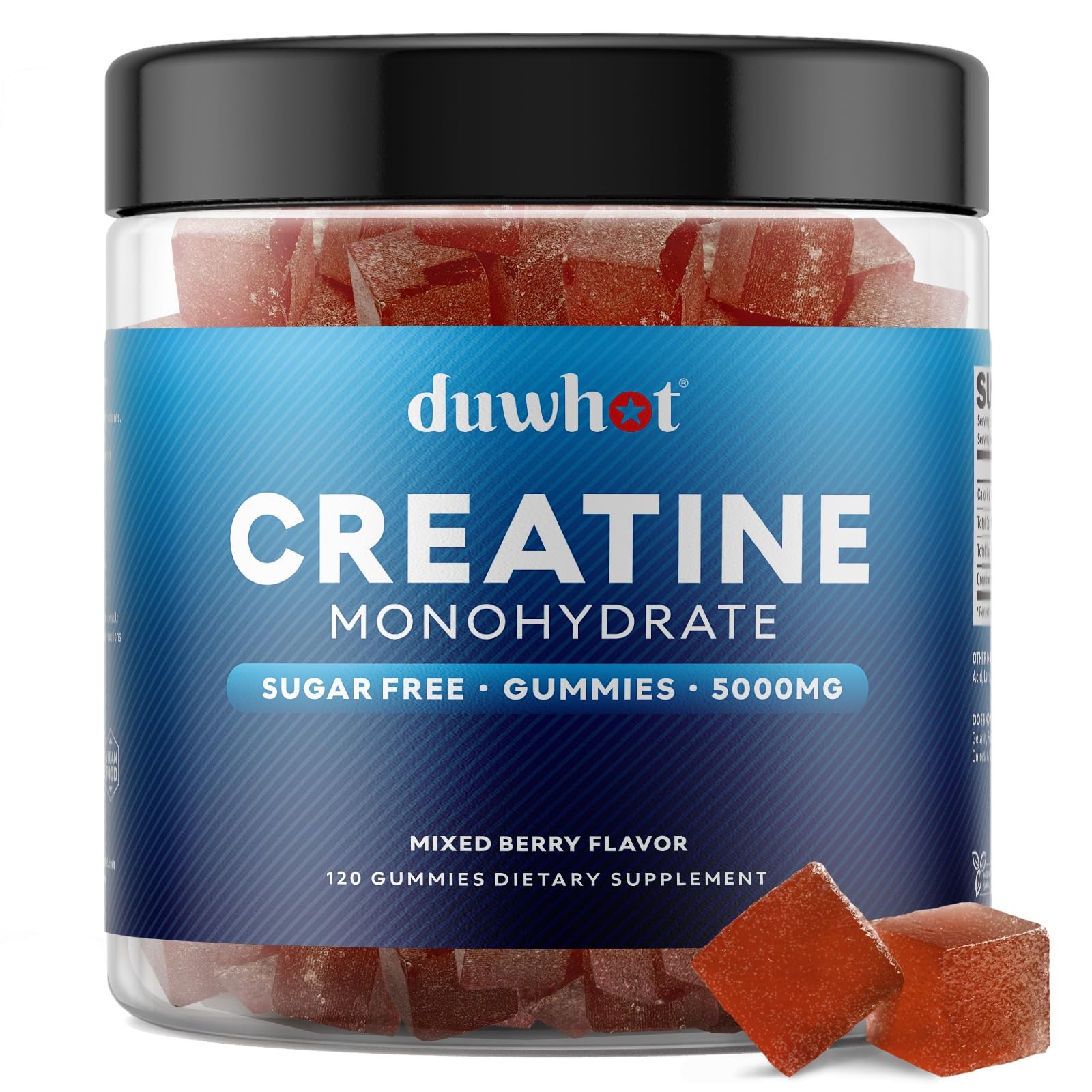 Creatine Monohydrate Gummies for Men, Creatine Monohydrate Chewables 5g Per S…