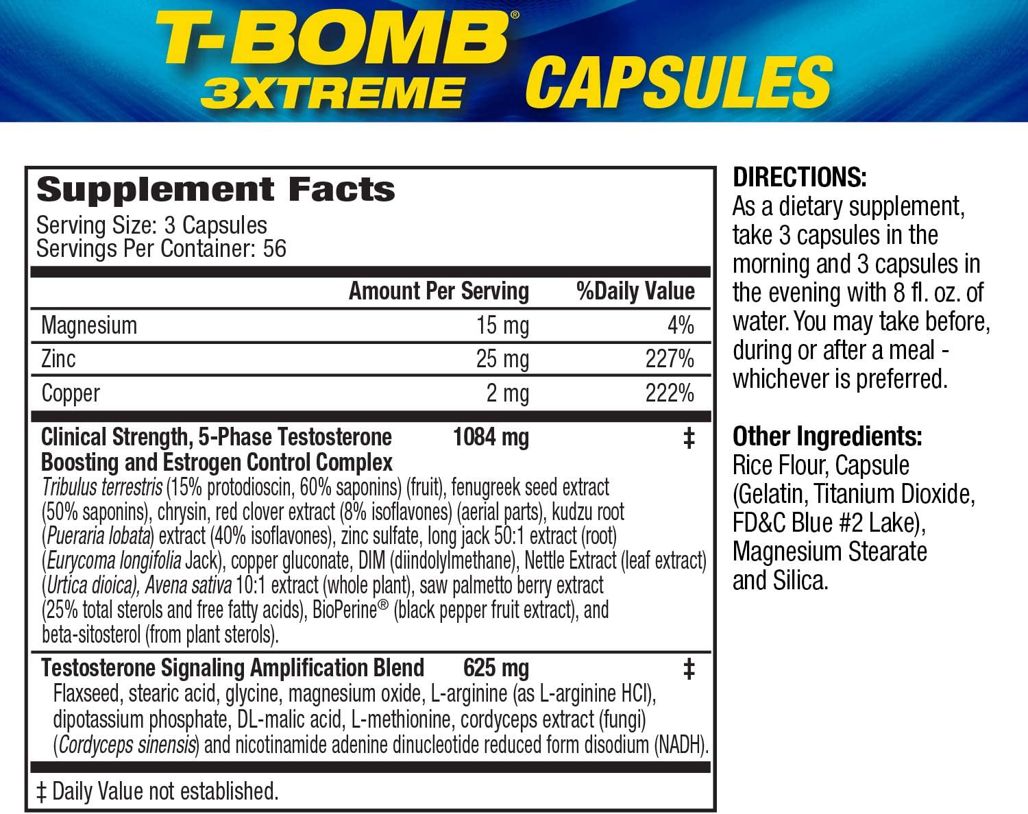 T-Bomb 3Xtreme Clinically Tested, Testosterone Booster for Men, Increase Libi…
