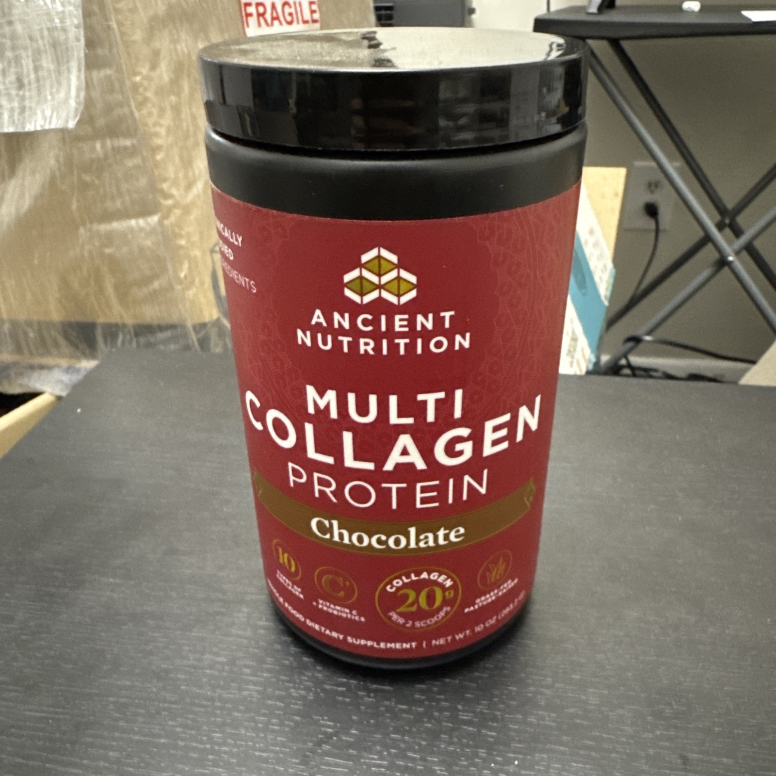 Ancient Nutrition Multi Collagen Protein Chocolate 10oz 24 Servings Exp 3/27