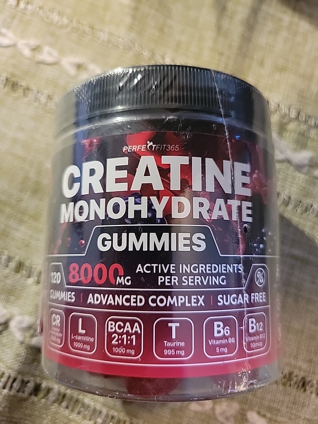 9 x PerfectFit365 Creatine Monohydrate Gummies 8000 MG. Sugar Free