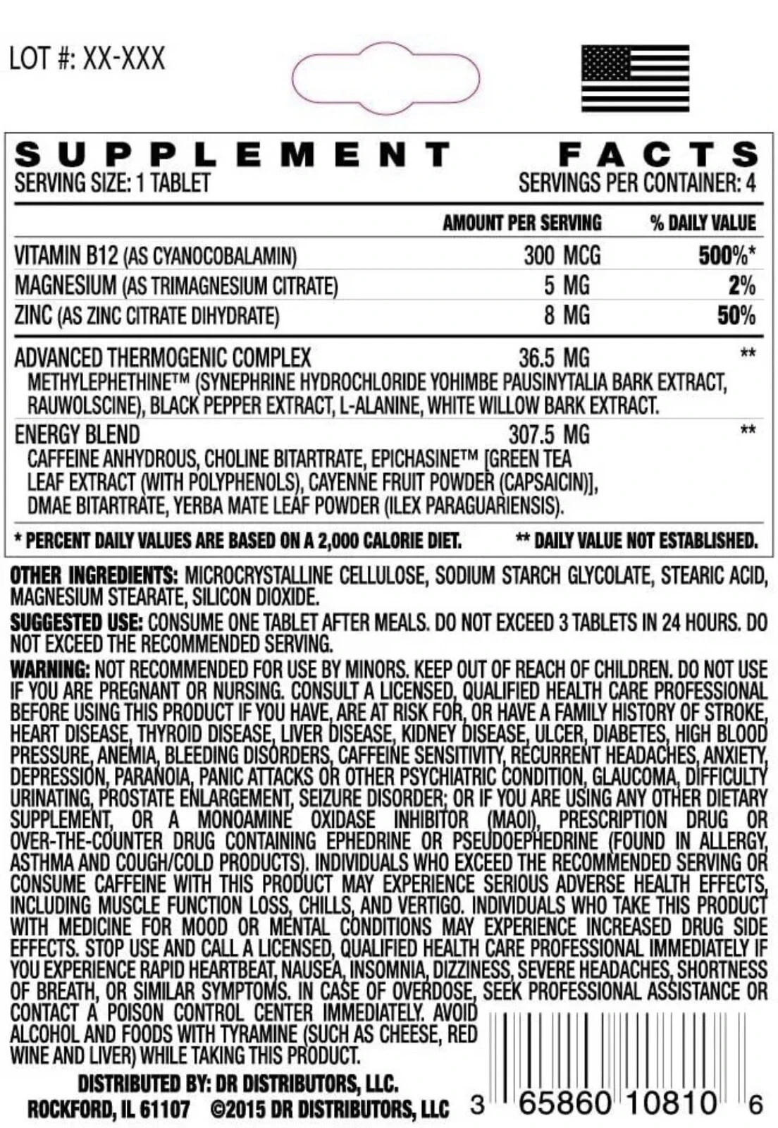 Rapid Action Extreme 2-Way Energy Pills – 96 Total Pills (24 Packs of 4)