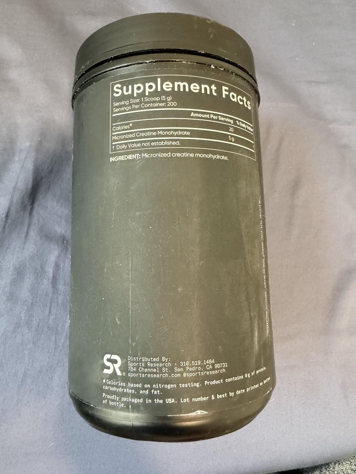 Sports Research Creatine Monohydrate – Informed Sport (35.27oz, 1kg, 2.2lbs)