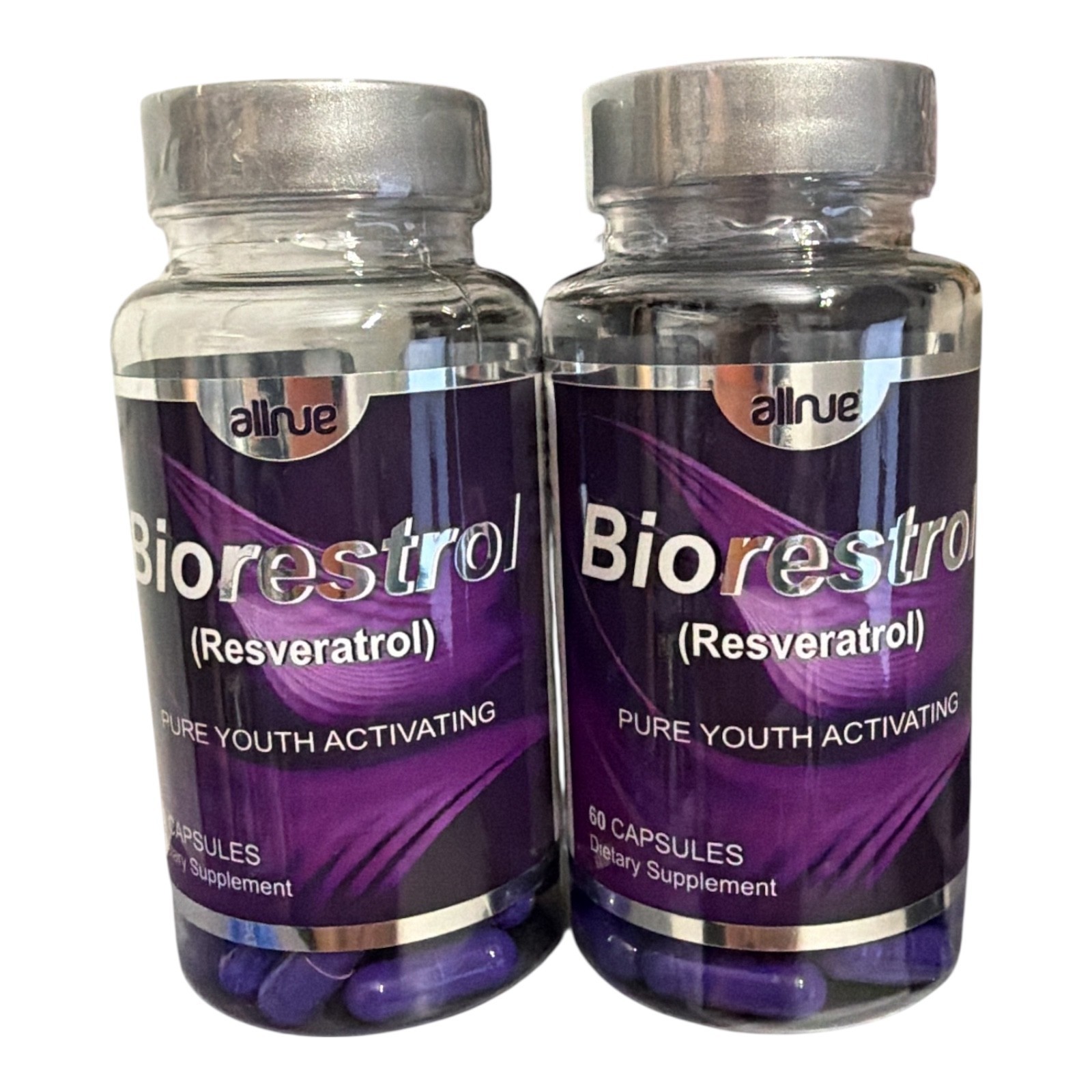 Biorestrol Resveratrol 500mg Capsules – Pure Youth Activating Antioxidant 120 Ct