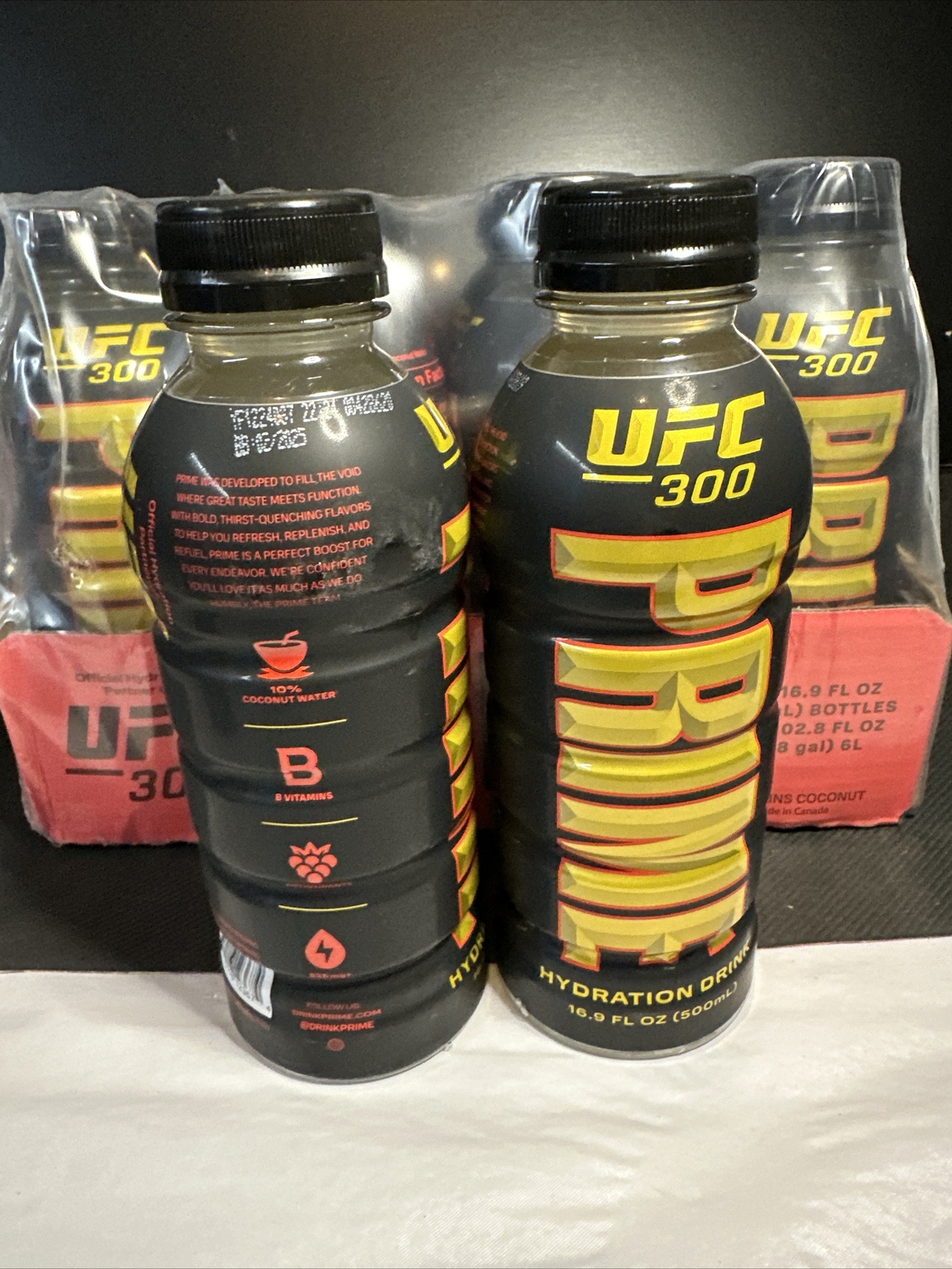 Two 2x Prime Hydration with BCAA Blend for Muscle Recovery – UFC 300 Rare LE