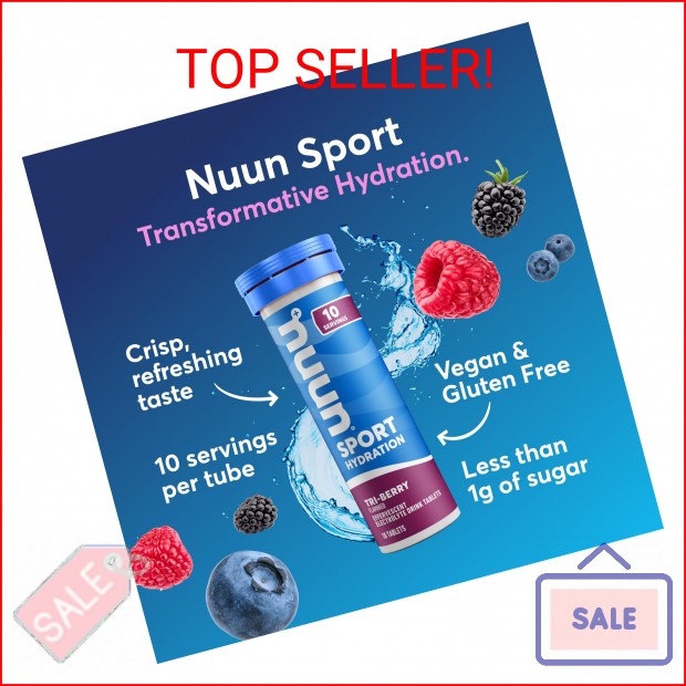 Nuun, Electrolyte Drink Tabs Tri Berry, 8 Count, 1.9 Ounce