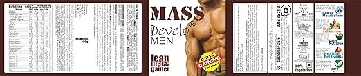 Develo Serious Muscle mass gainer protein original gym supplement for men- 500gm