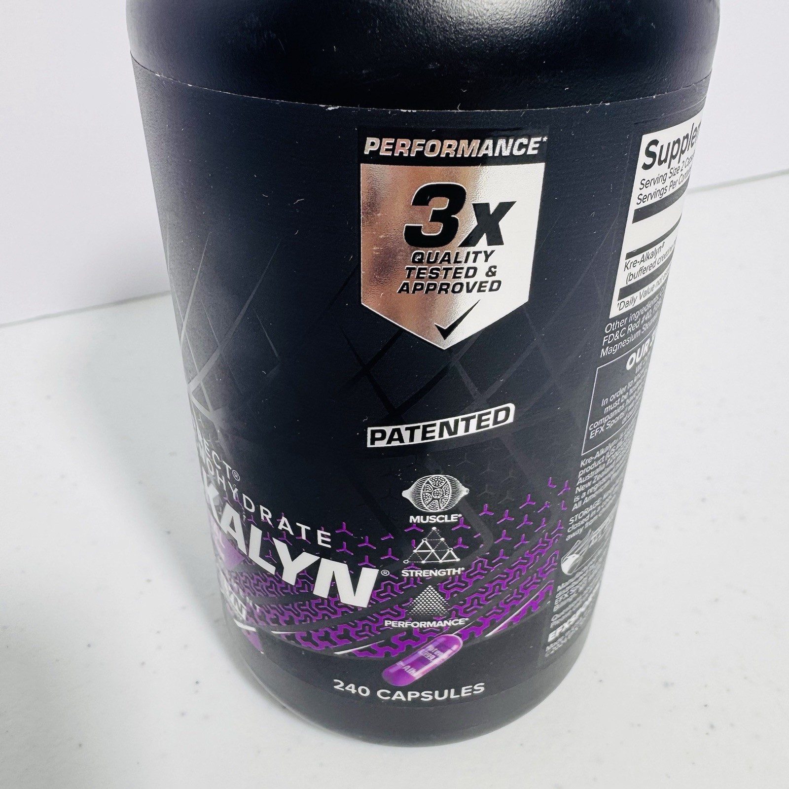 Kre Alkalyn EFX Creatine Capsules 120 Servings pH Correct Muscle Gain Supplement