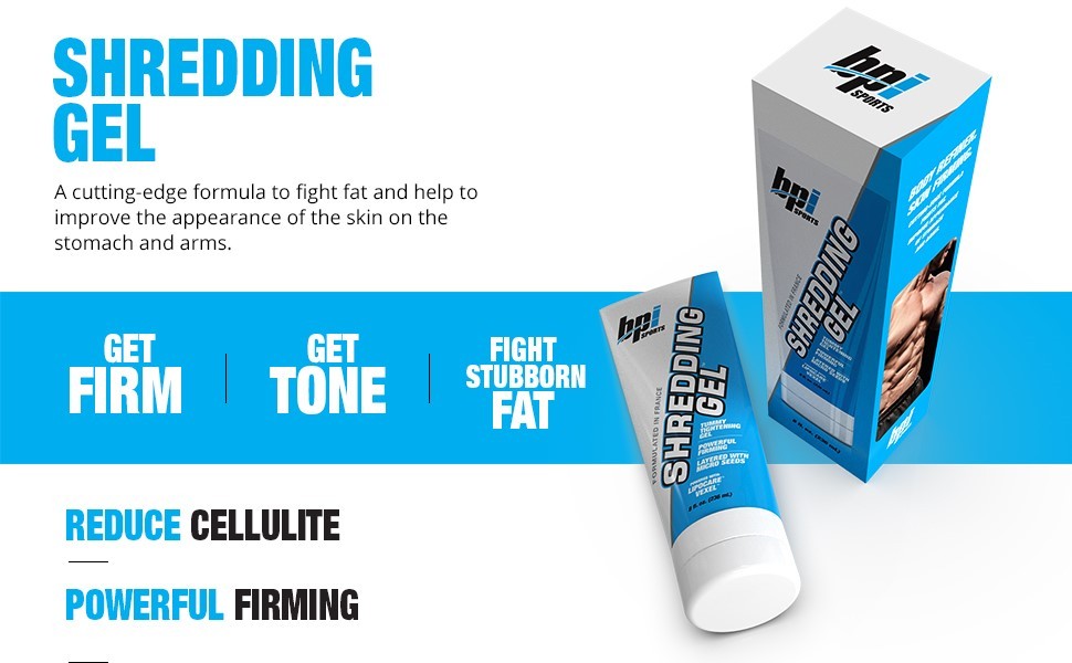 Lot of 12 BPI Sports Shredding Gel, Skin Firming, Toning, Muscle Definition 8oz