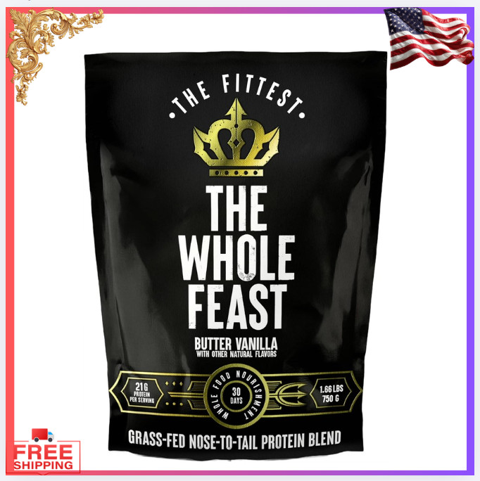 New Grass Fed Beef Protein Powder Butter Vanilla 21g Protein Collagen