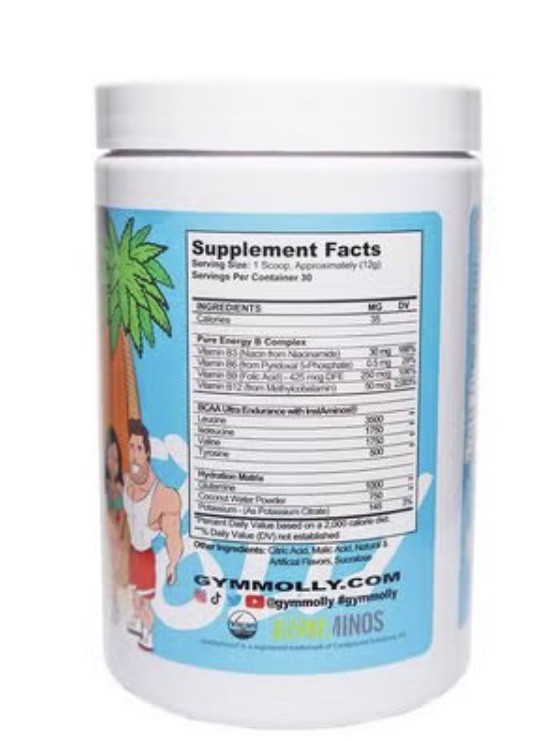 Gym Molly After Party Blue Raspberry-Bcaa+electrolytes Hydration Exp05/36